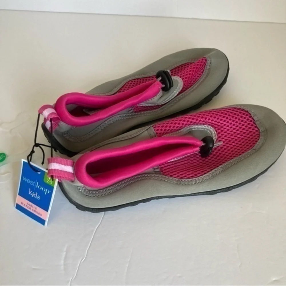 Kid's Water Shoes Hot Pink & Gray | Size 2/3 NWT summer beach